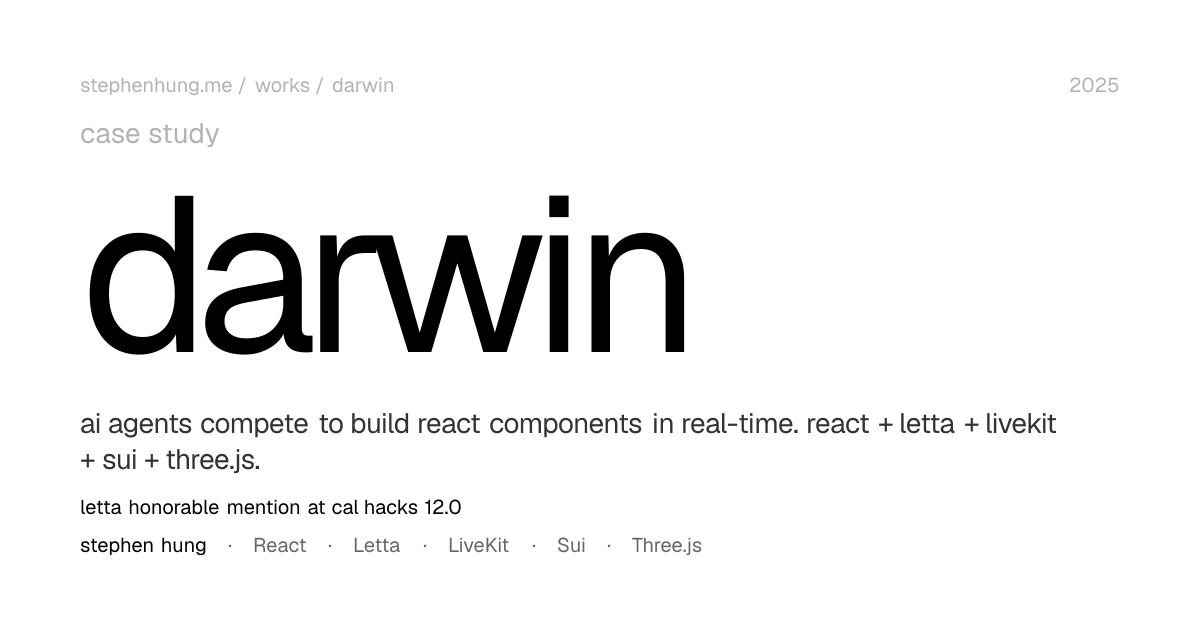 darwin - Stephen Hung